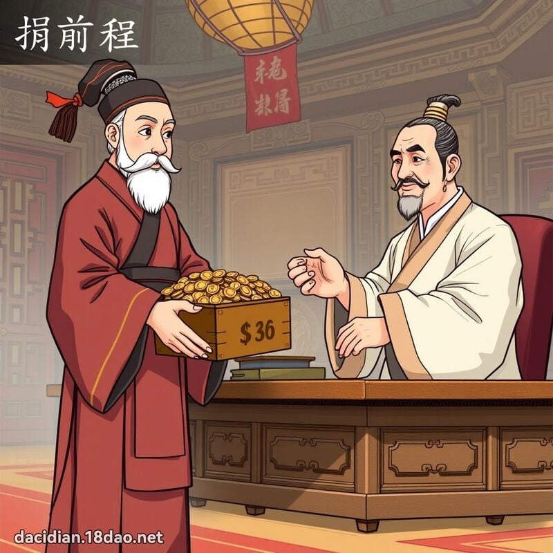 捐前程 - 国语大辞典配图