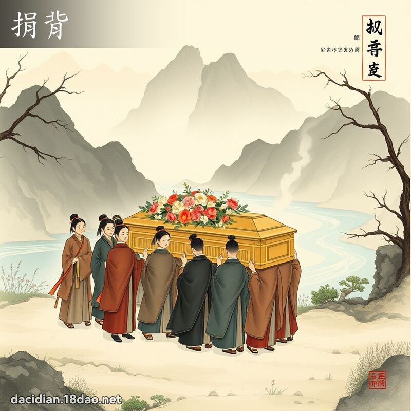 捐背 - 國語大辭典配圖