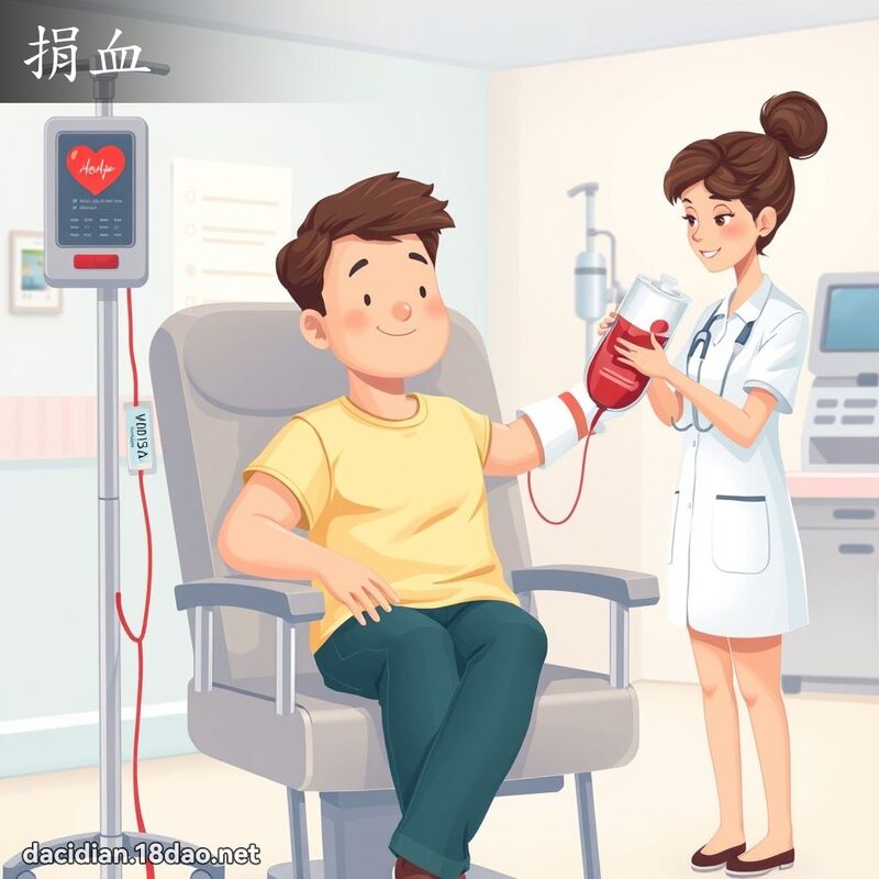 捐血 - 國語大辭典配圖