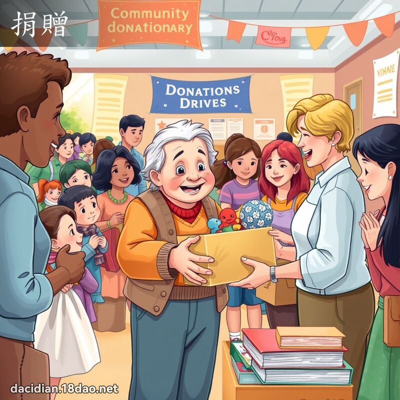 捐贈 - 國語大辭典配圖