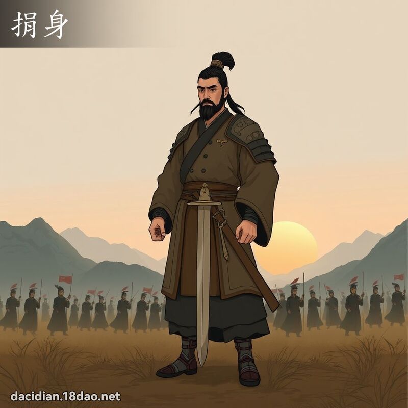 捐身 - 國語大辭典配圖