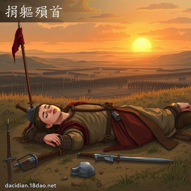 捐軀殞首 - 國語大辭典配圖