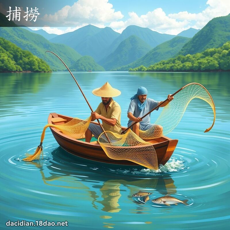 捕撈 - 國語大辭典配圖