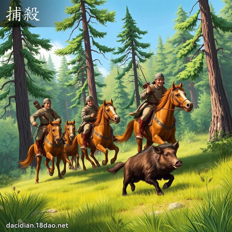 捕殺 - 國語大辭典配圖