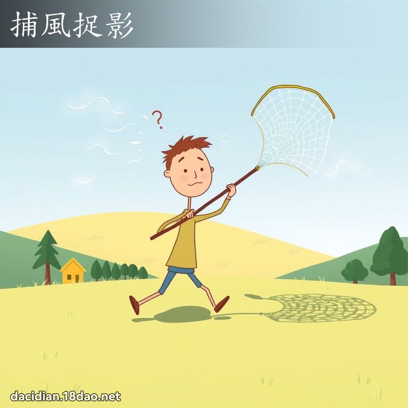 捕風捉影 - 國語大辭典配圖