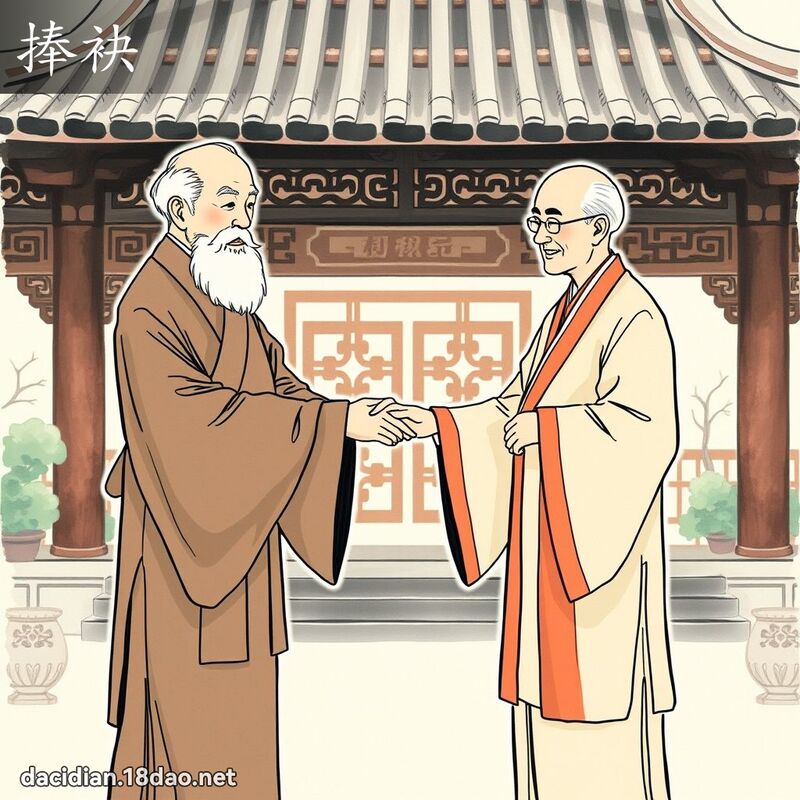 捧袂 - 國語大辭典配圖
