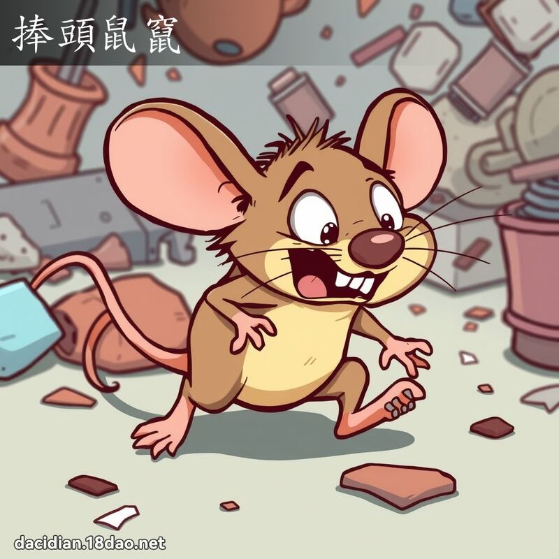 捧头鼠窜 - 国语大辞典配图