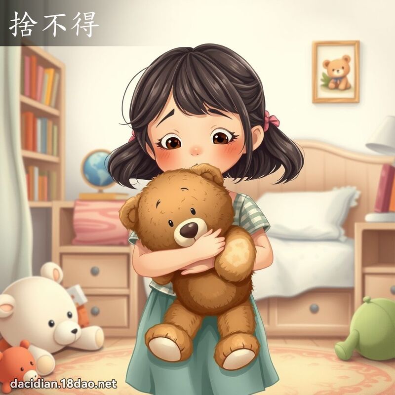 捨不得 - 國語大辭典配圖