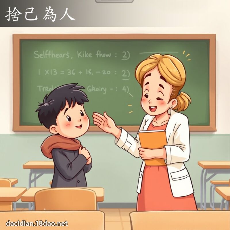 舍己为人 - 国语大辞典配图