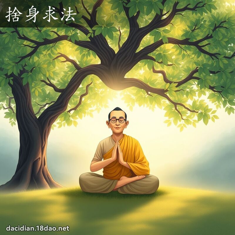 捨身求法 - 國語大辭典配圖