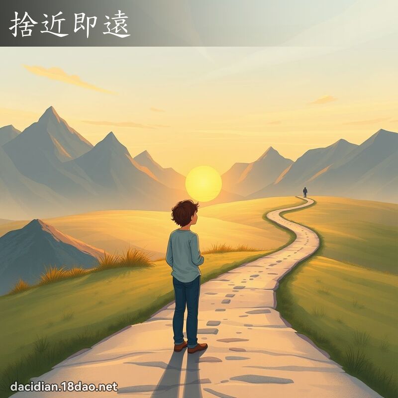 舍近即远 - 国语大辞典配图