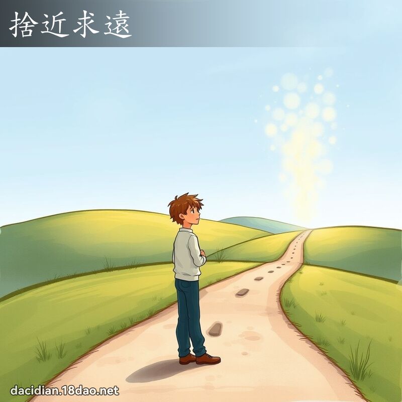 舍近求远 - 国语大辞典配图