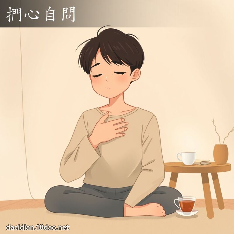 捫心自問 - 國語大辭典配圖