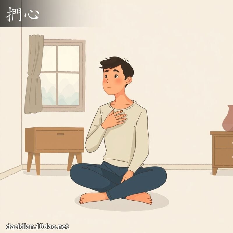 捫心 - 国语大辞典配图