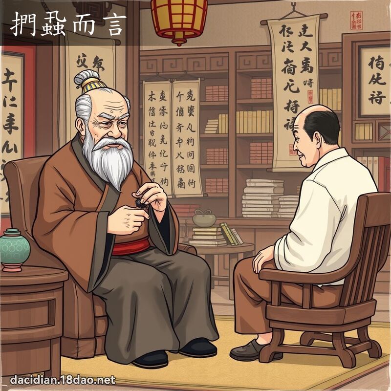 捫蝨而言 - 國語大辭典配圖