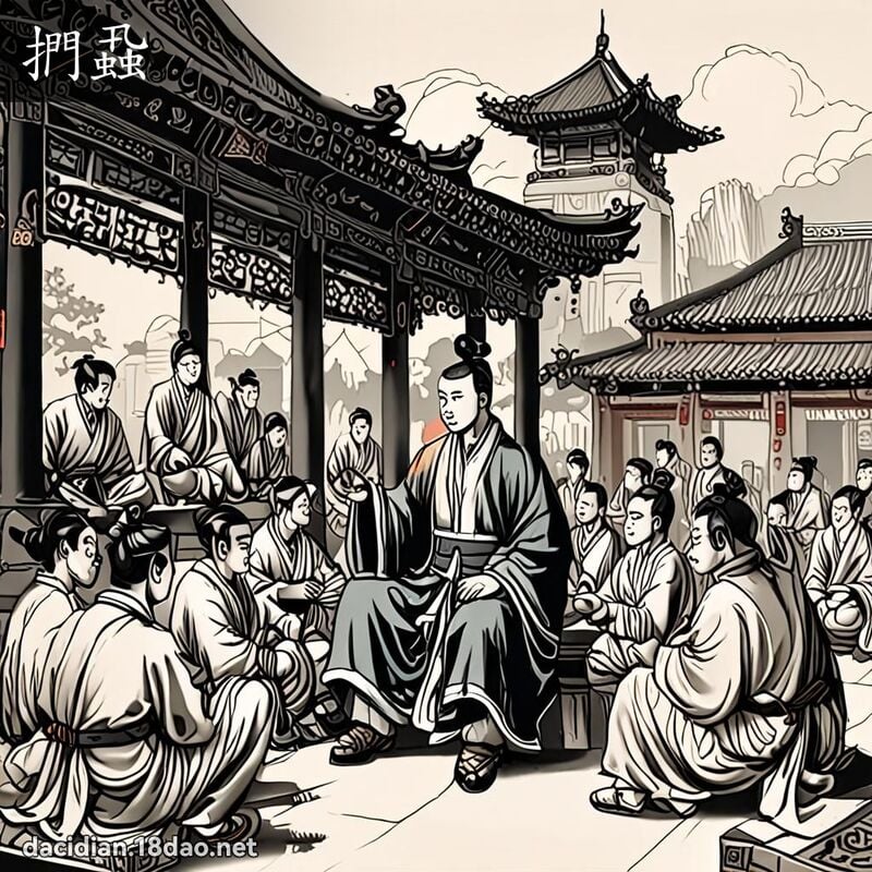 捫蝨 - 国语大辞典配图