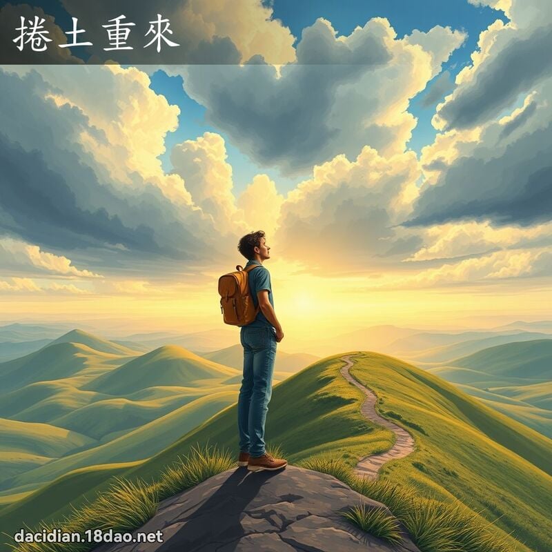 捲土重來 - 國語大辭典配圖