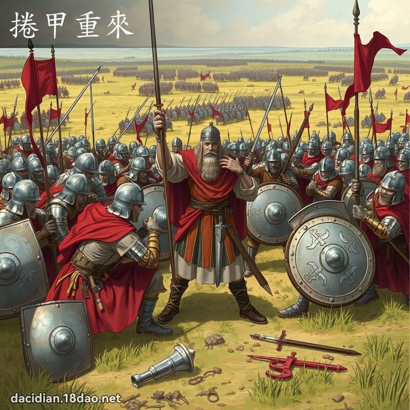 捲甲重來 - 國語大辭典配圖