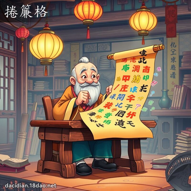 捲簾格 - 國語大辭典配圖