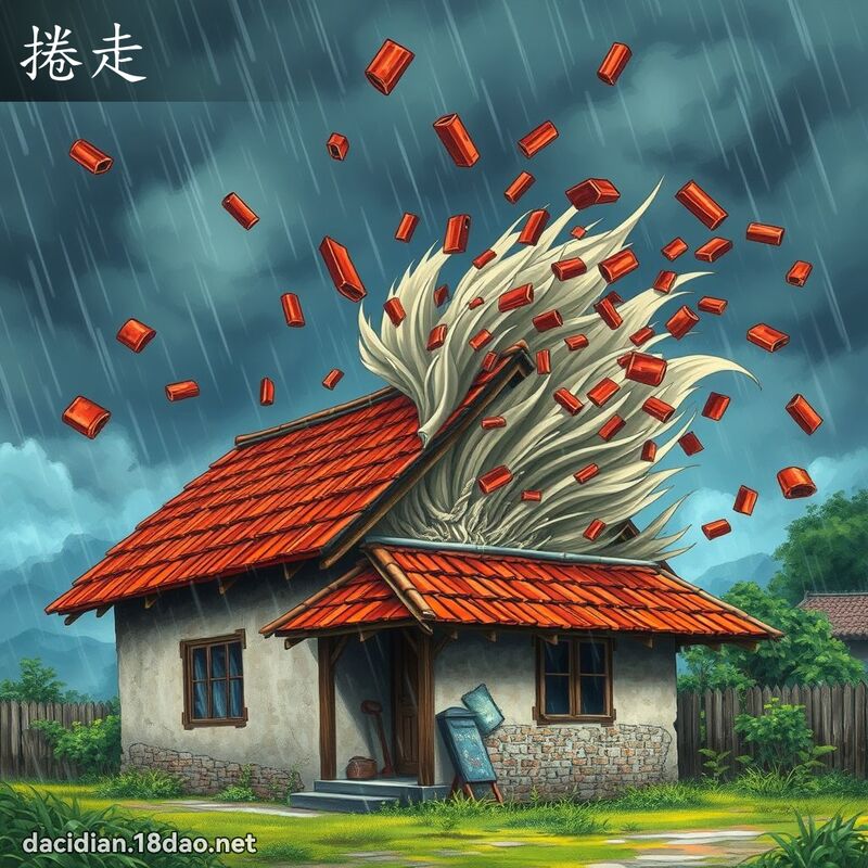 捲走 - 國語大辭典配圖