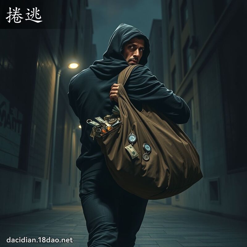 捲逃 - 國語大辭典配圖