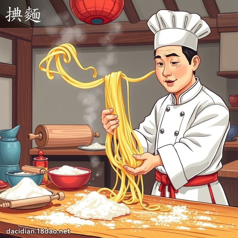 捵麵 - 國語大辭典配圖