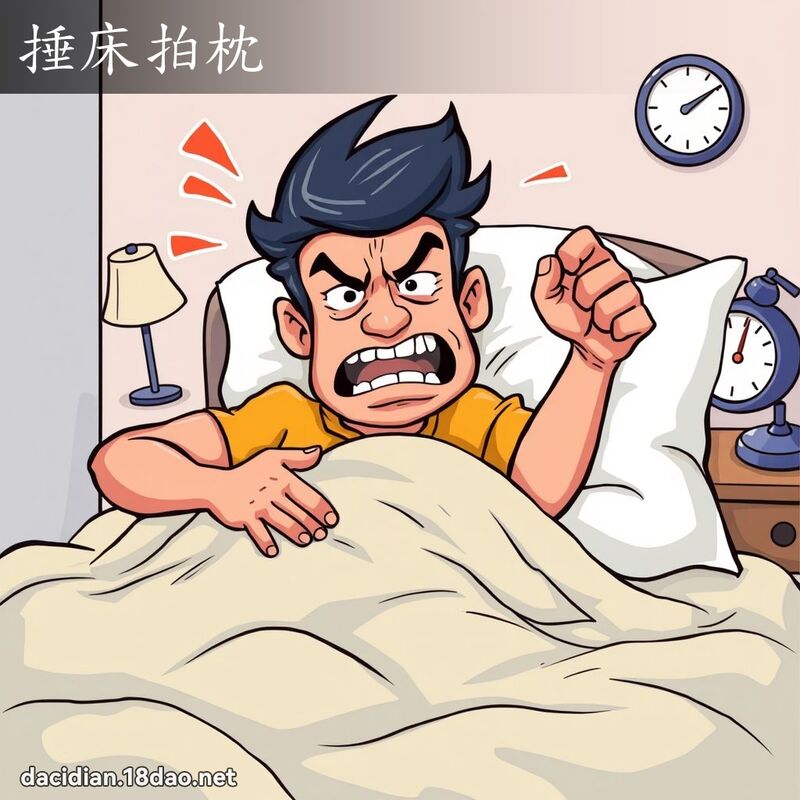 捶床拍枕 - 國語大辭典配圖