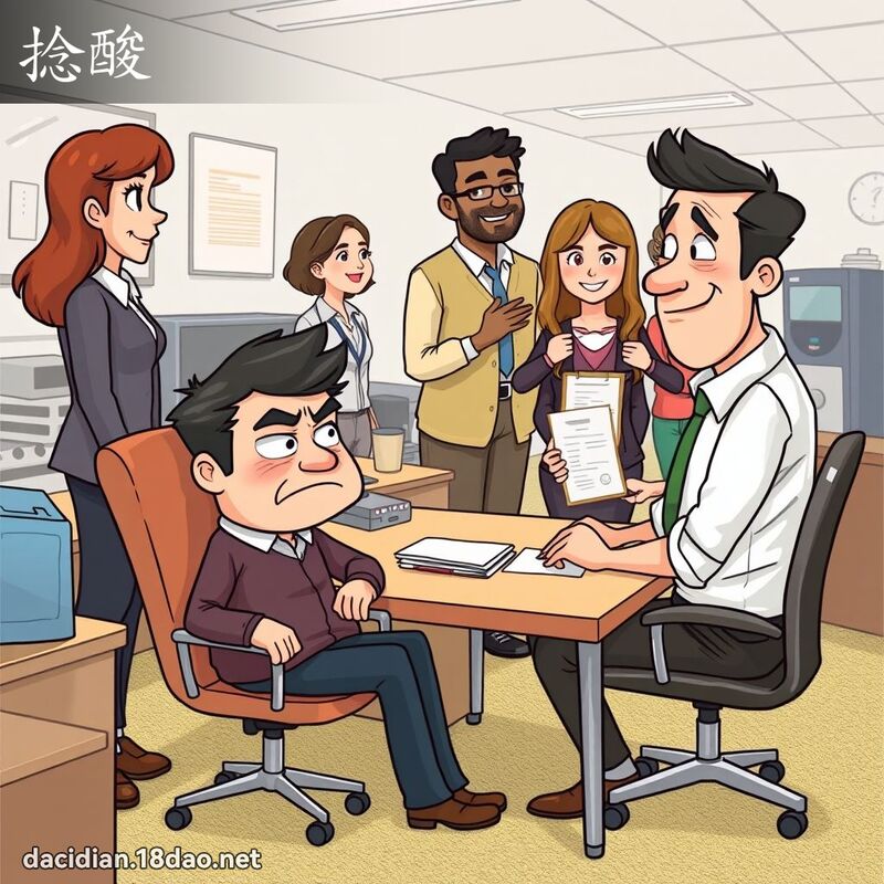 捻酸 - 國語大辭典配圖