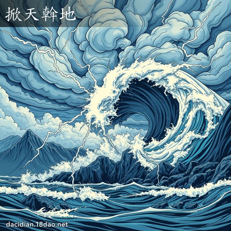 掀天斡地 - 國語大辭典配圖