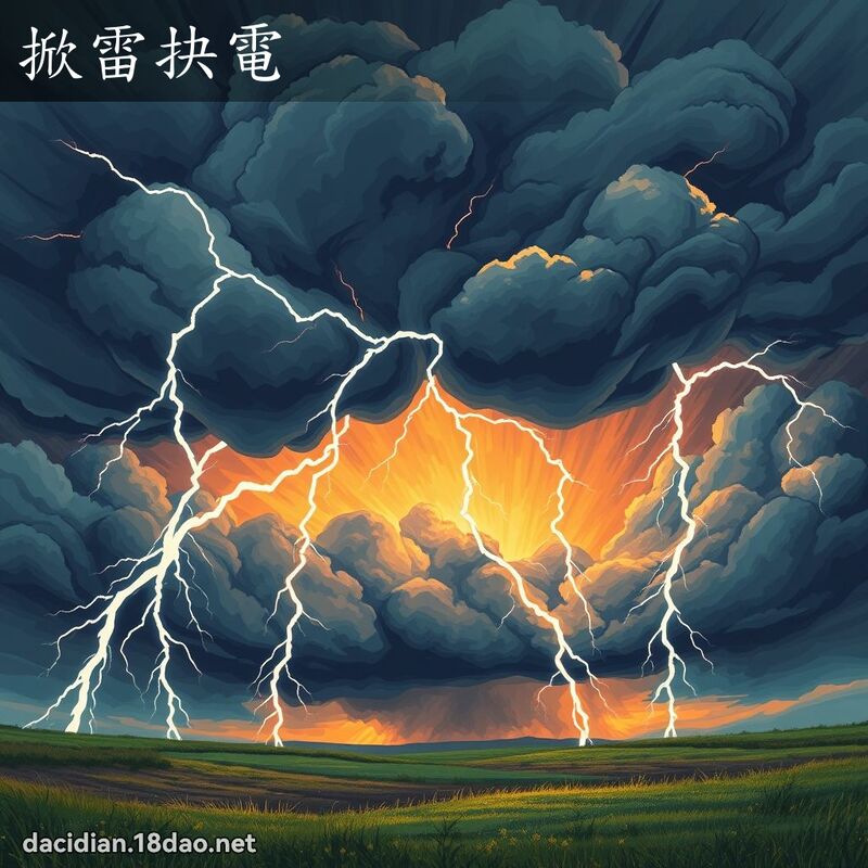掀雷抉電 - 國語大辭典配圖