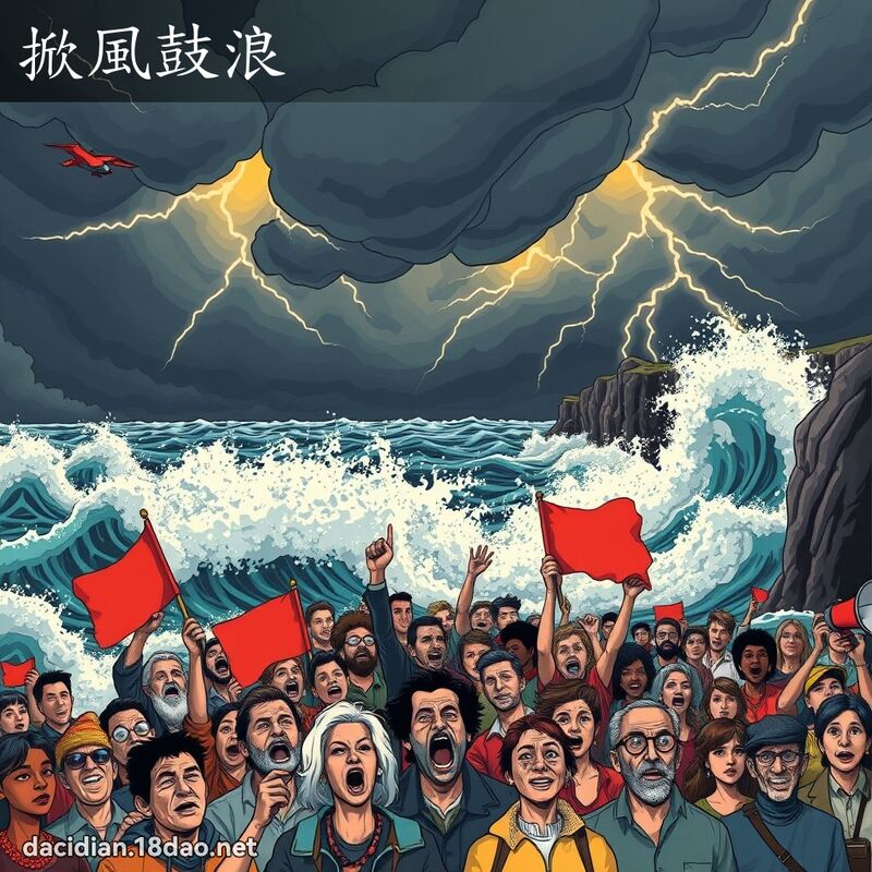 掀风鼓浪 - 国语大辞典配图