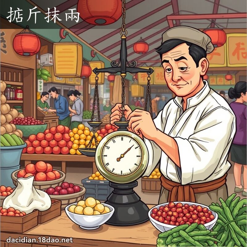 掂斤抹兩 - 國語大辭典配圖