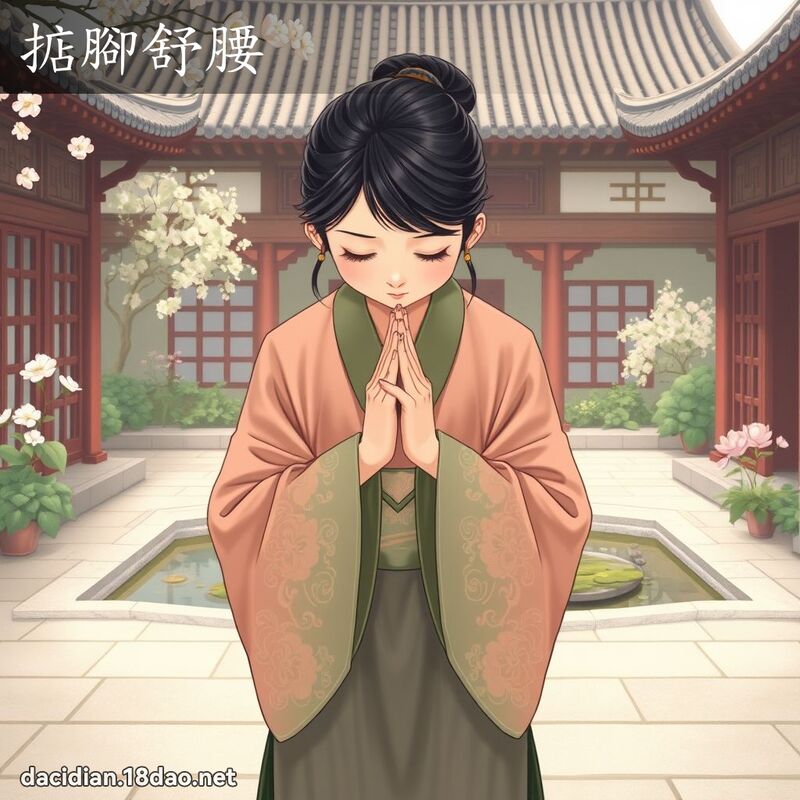 掂腳舒腰 - 國語大辭典配圖