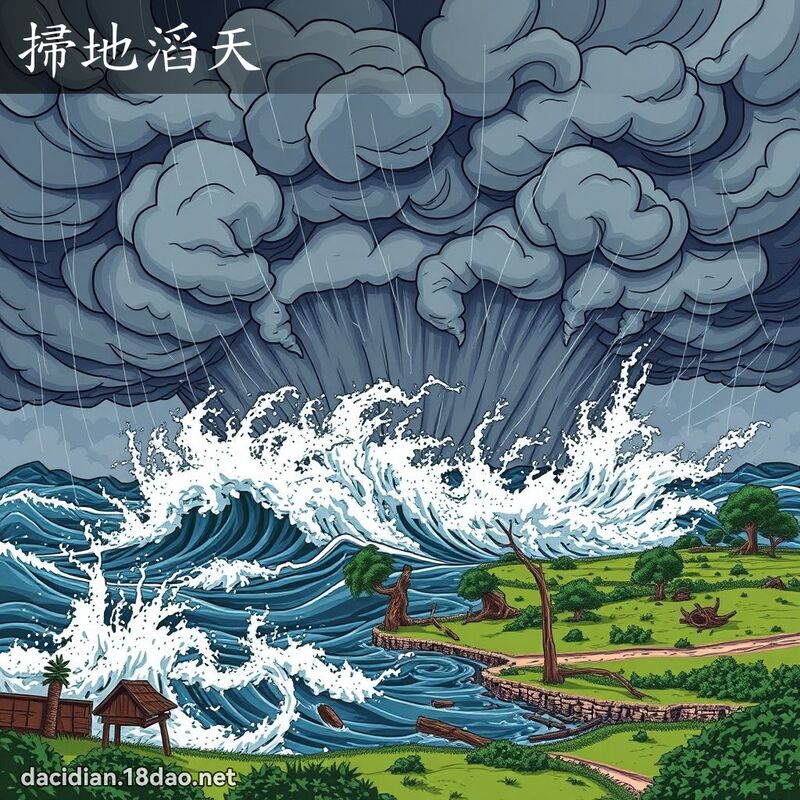 扫地滔天 - 国语大辞典配图