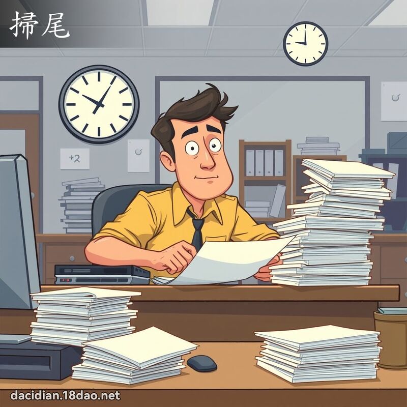 扫尾 - 国语大辞典配图
