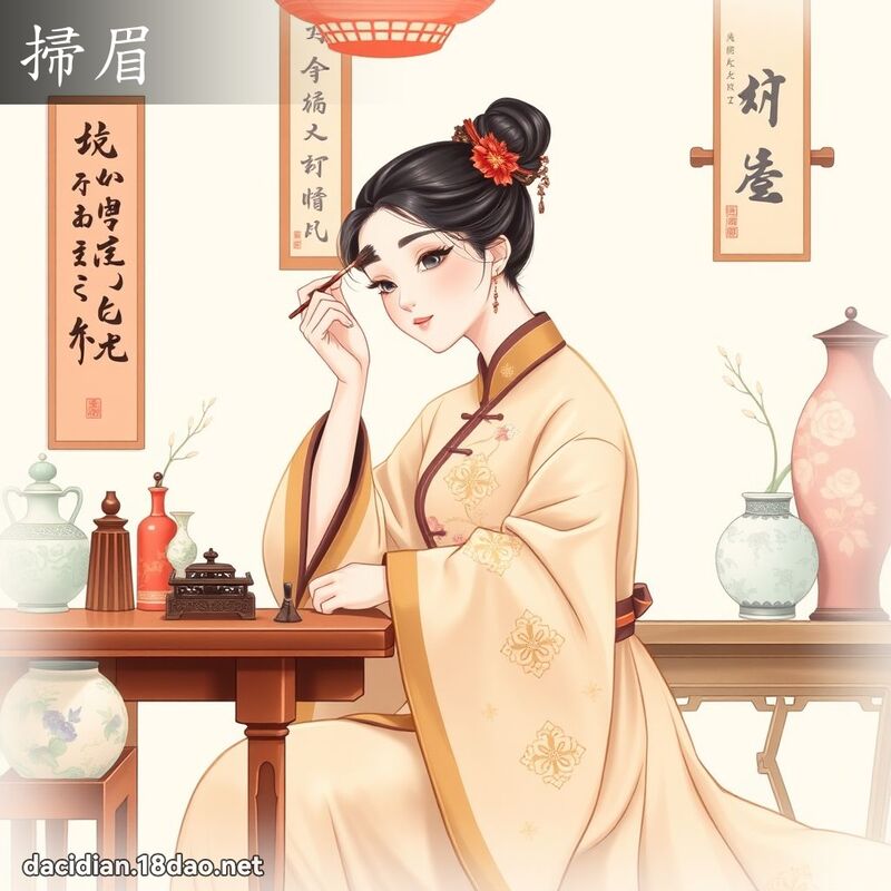 掃眉 - 國語大辭典配圖
