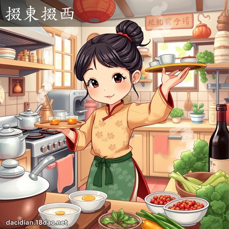 掇東掇西 - 國語大辭典配圖