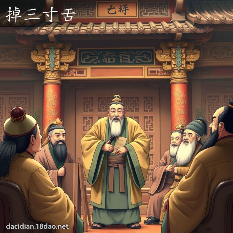 掉三寸舌 - 國語大辭典配圖