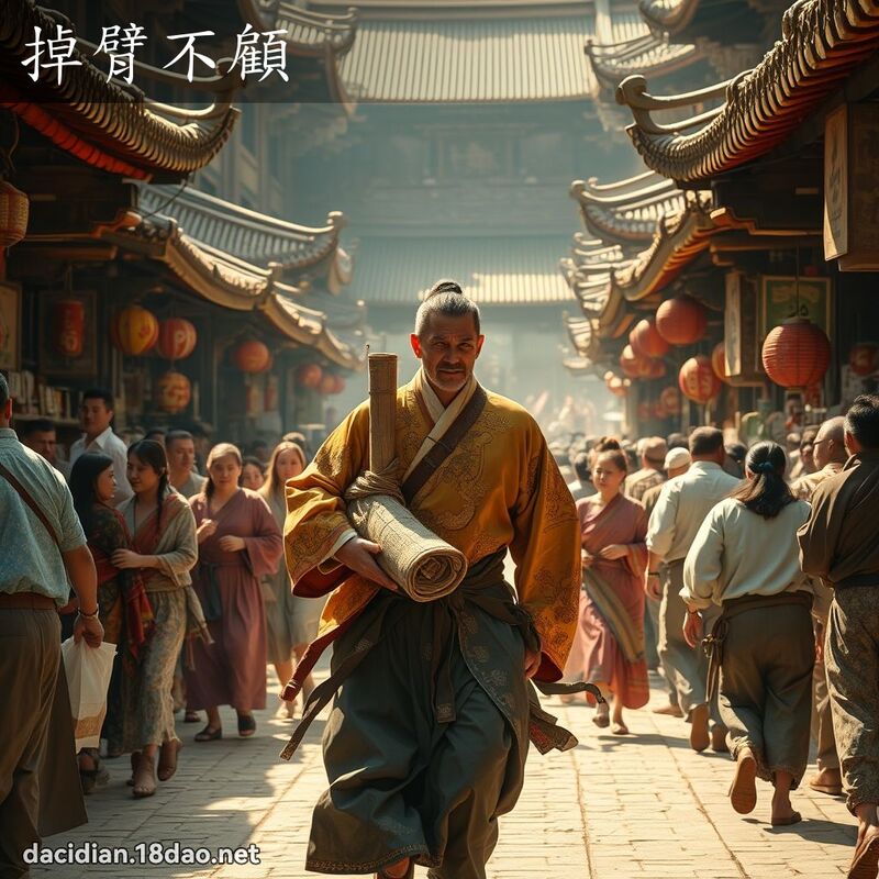 掉臂不顾 - 国语大辞典配图