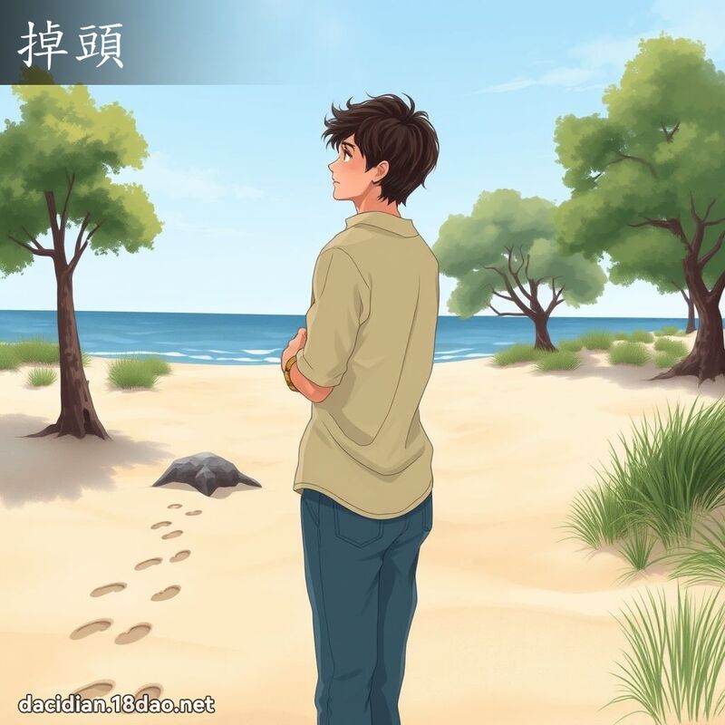 掉头 - 国语大辞典配图