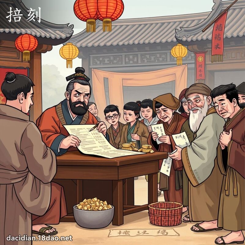 掊刻 - 國語大辭典配圖