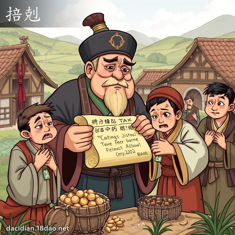 掊剋 - 國語大辭典配圖