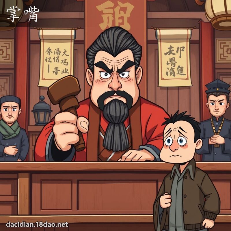 掌嘴 - 国语大辞典配图
