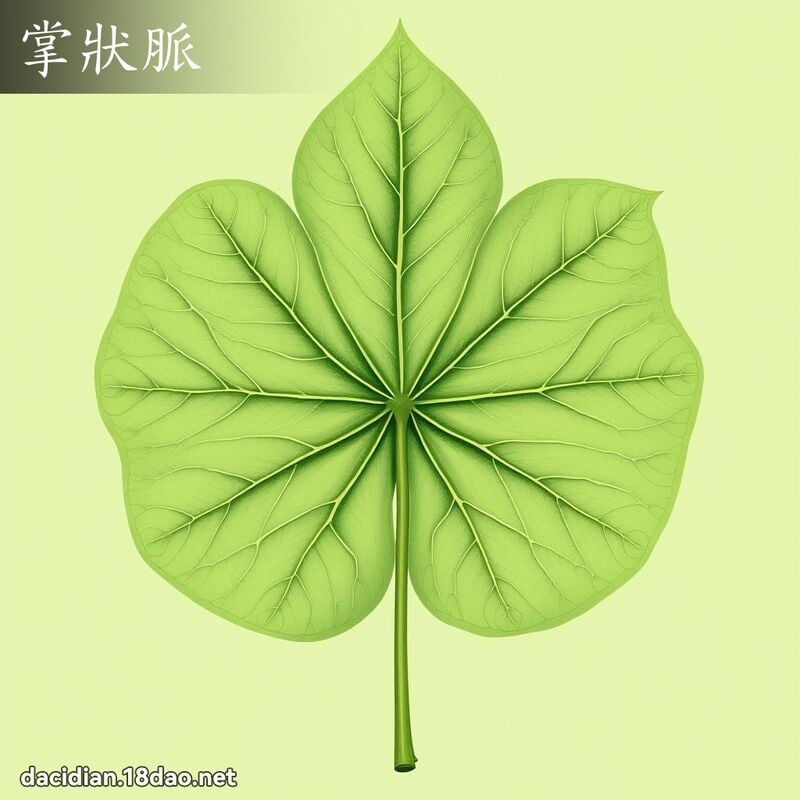掌狀脈 - 國語大辭典配圖