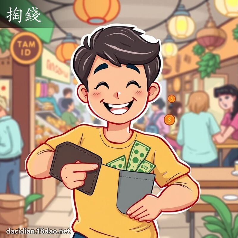 掏钱 - 国语大辞典配图