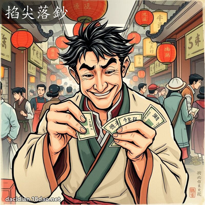 掐尖落钞 - 国语大辞典配图