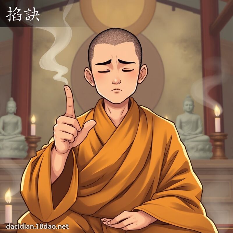 掐訣 - 國語大辭典配圖