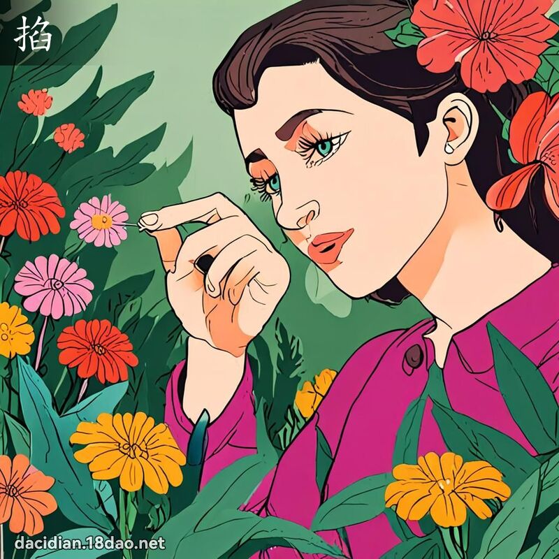 掐 - 國語大辭典配圖