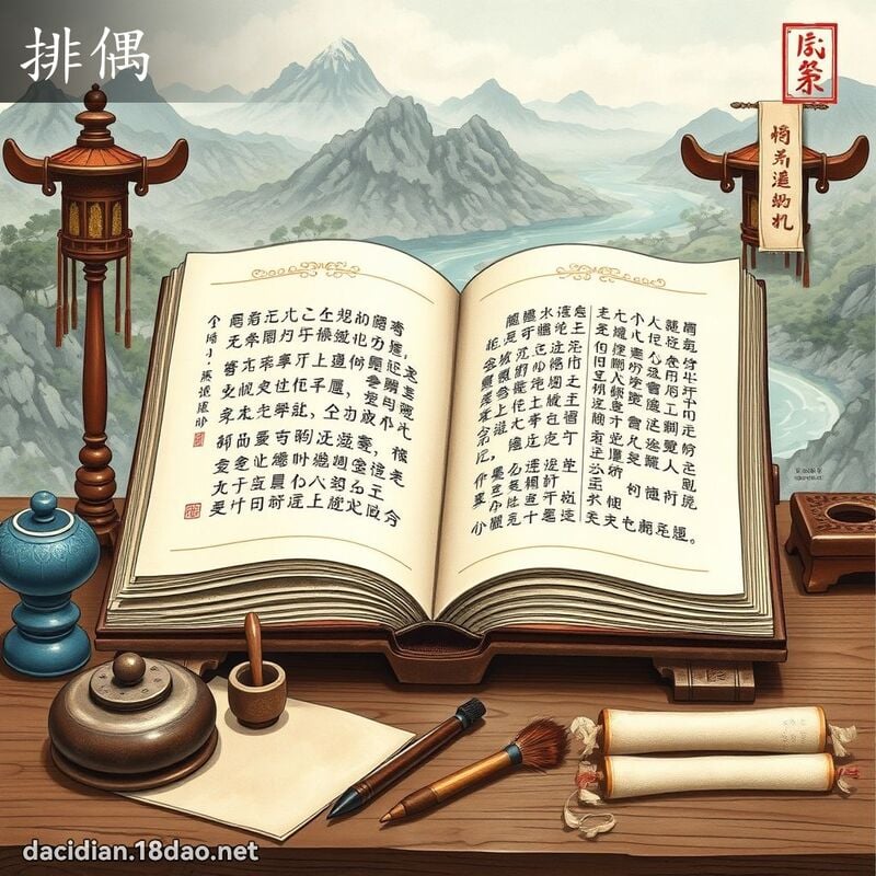排偶 - 國語大辭典配圖