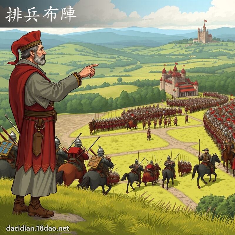排兵布陣 - 國語大辭典配圖